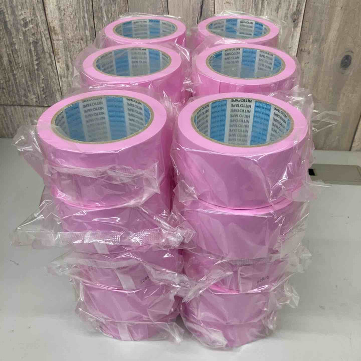 ▼日東電工(Nitto)床養生テープ さくら色 No.397 30巻 1箱 50mm×25ｍ 長期保管品③【戸田店】