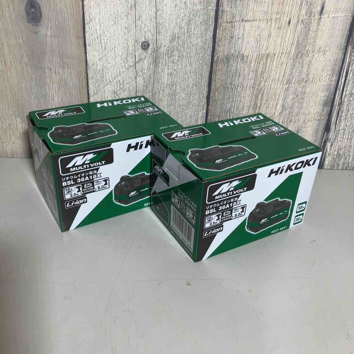 【未使用品】 ハイコーキ HIKOKI 日立 リチウムイオンバッテリー 36V/2.5Ah BSL36A18X 2個 バッテリー 純正 純正品 マルチボルト 【戸田店】
