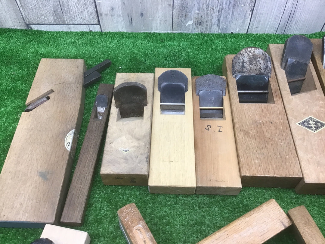 現状品　鉋13台まとめ売り　鉋・大工道具【富山店】●Y5