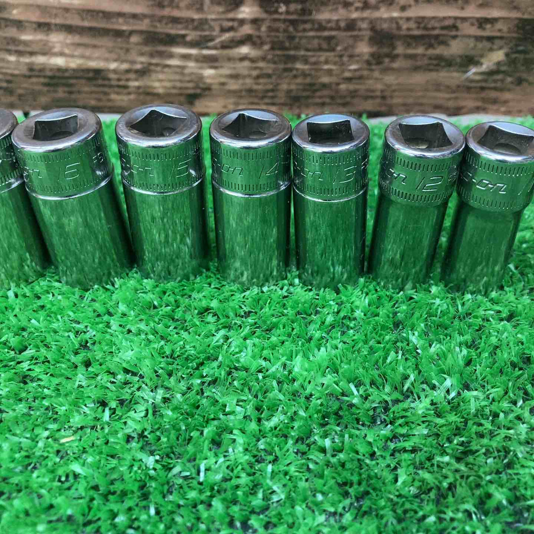 ▲スナップオン(Snap-on)セミディープソケット11点まとめ　FSMS19,18,17,16,15,14,13,12,11,9,8【川越店】