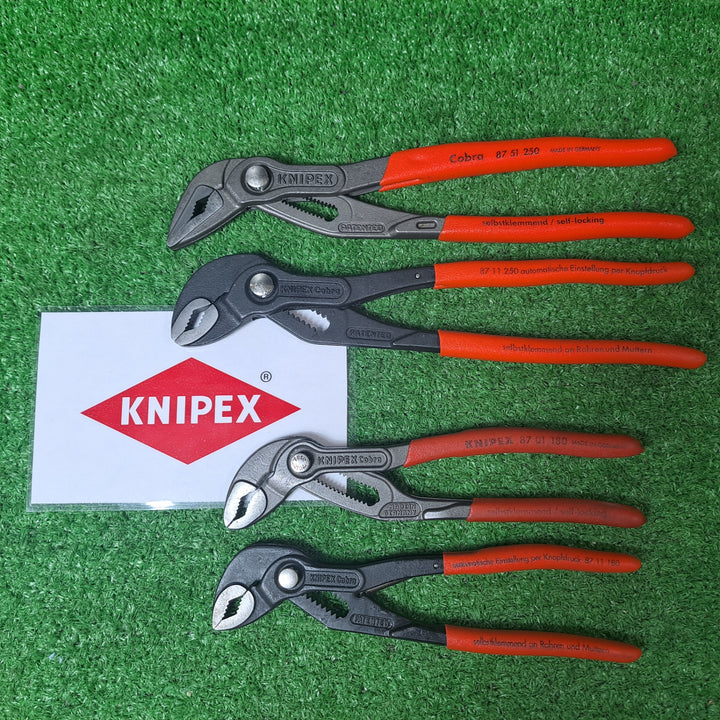 クニペックス/KNIPEX コブラ ウォーターポンププライヤー 4本セット 87 11 180/87 11 250/87 01 180/87 51 250【岩槻店】