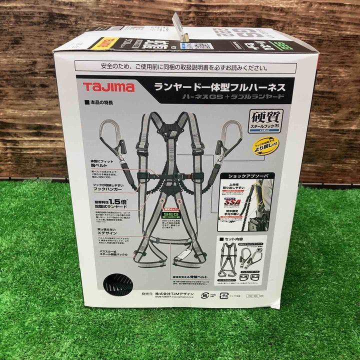 タジマ(Tajima) ハーネスGS＋蛇腹ダブルランヤードL2セット 白 Lサイズ A1GSLJR-WL2WH【川越店】