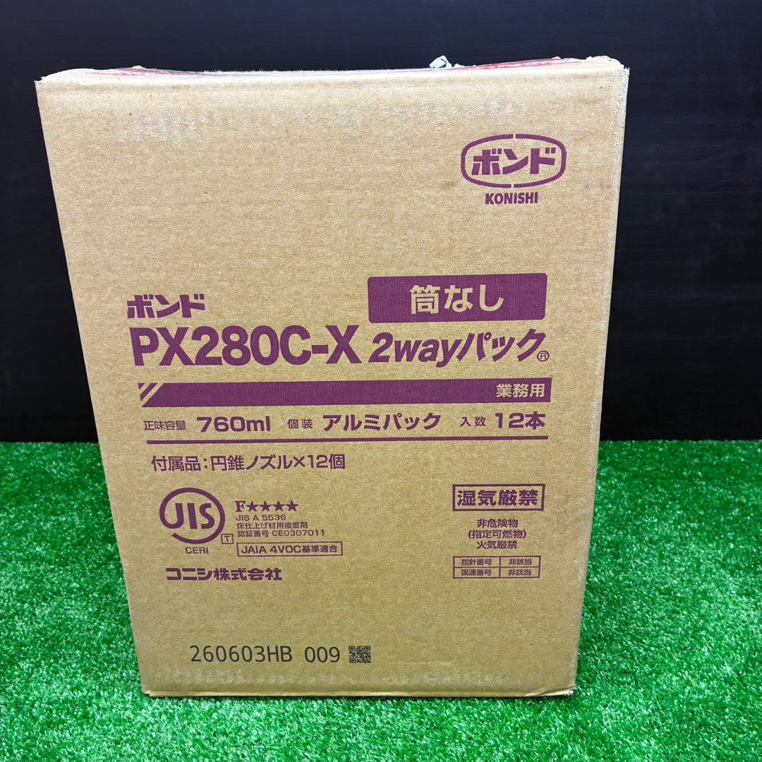 【未使用】コニシ 木質床材接着剤2wayパック 1個(760mL×12個) PX280C-X【電材館越谷店】