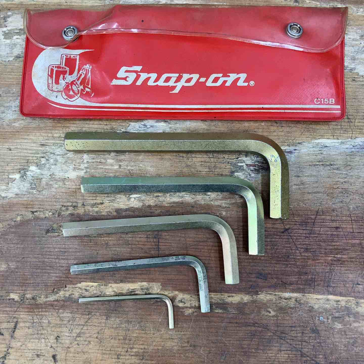 【中古品】▲スナップオン(Snap-on) 六角レンチ5本セット 旧ロゴ 12,10, 9, 6, 3mm【柏店】