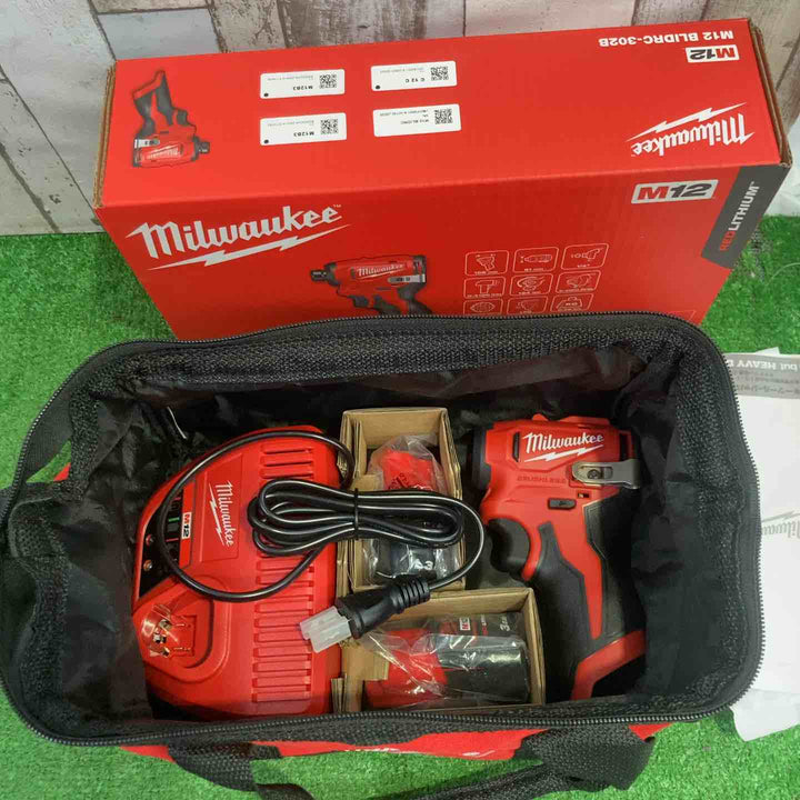 ◇ミルウォーキー M12コンパクトブラシレスインパクトドライバー 3.0AhX2キット M12BLIDRC-302BJP【町田店】