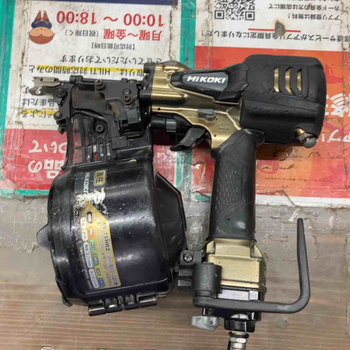 ★ハイコーキ(HIKOKI ※旧:日立工機) 高圧エア釘打ち機 NV75HR2(S)本体のみ【戸田店】