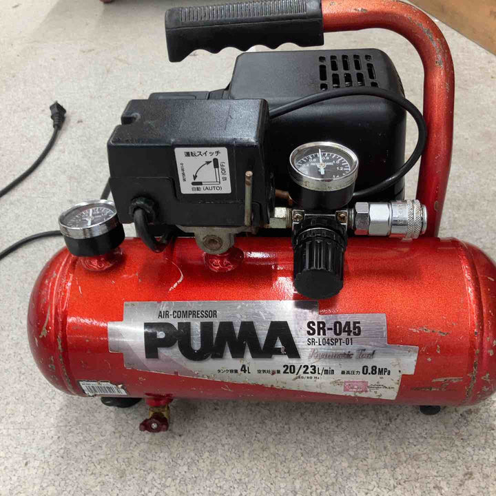 【中古品】◇藤原産業 (SK11) オイルレス エアーコンプレッサー SR-045 タンク容量 4L SR-L04SPT-01【八潮店】