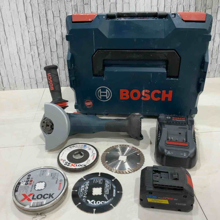 ◇ボッシュ(BOSCH) 125㎜コードレスディスクグラインダ GWX18V-10SC 18V 動作確認済み【川口店】
