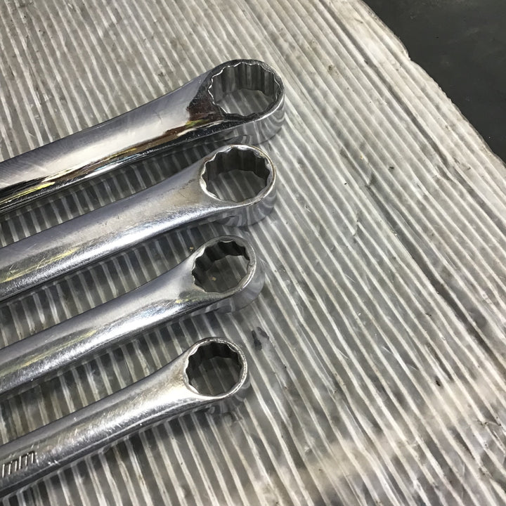 スナップオン(Snap-on) ロングストレートメガネレンチ 4本セット XDHSFM1012 XDHM1214 XDHFM1417 XDHFM1719【中古品】