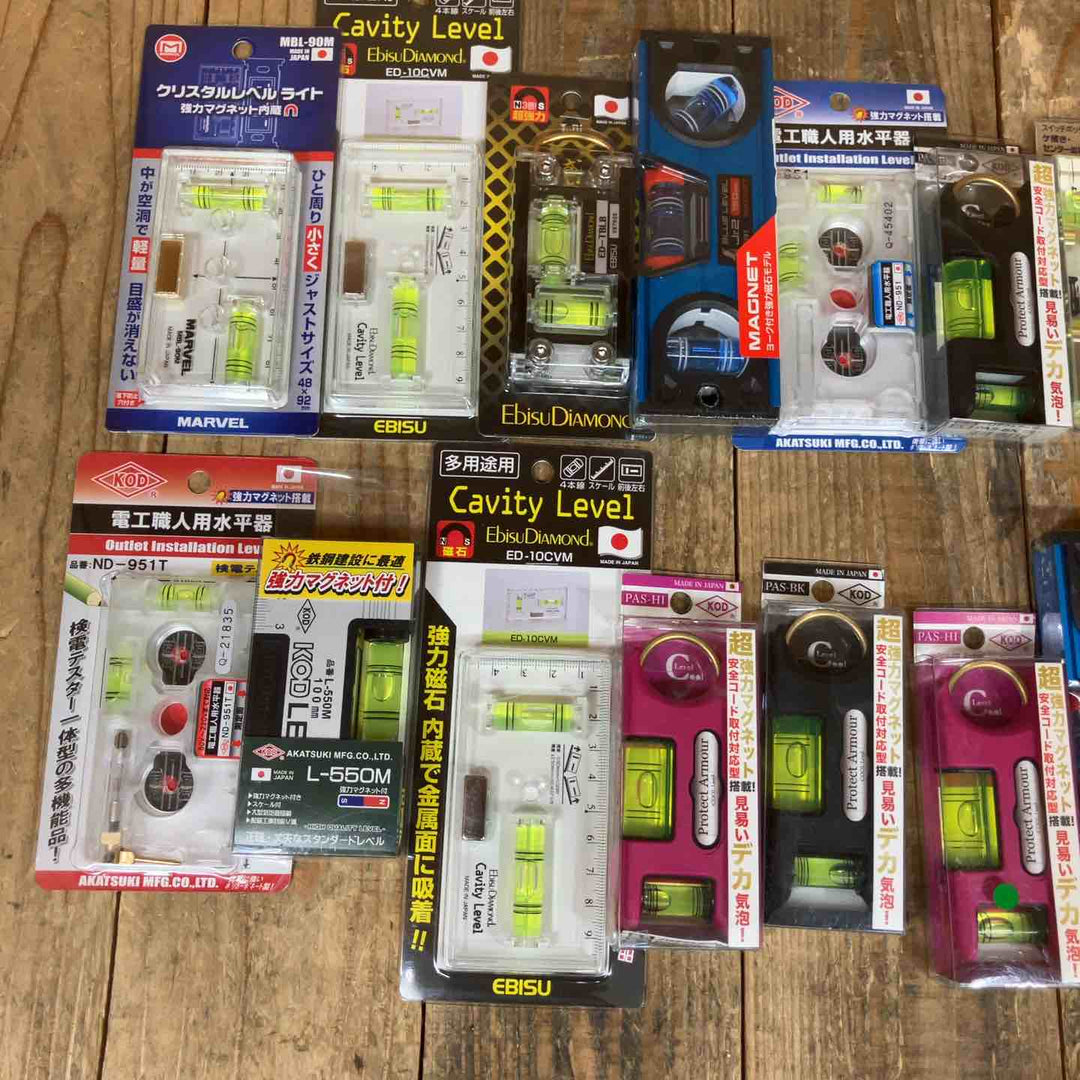 在庫出し切り！【未使用品】水平器 磁石モデル マグネット付き 20個セット まとめ売り エビスダイヤモンド KOD シンワ等①【所沢店】