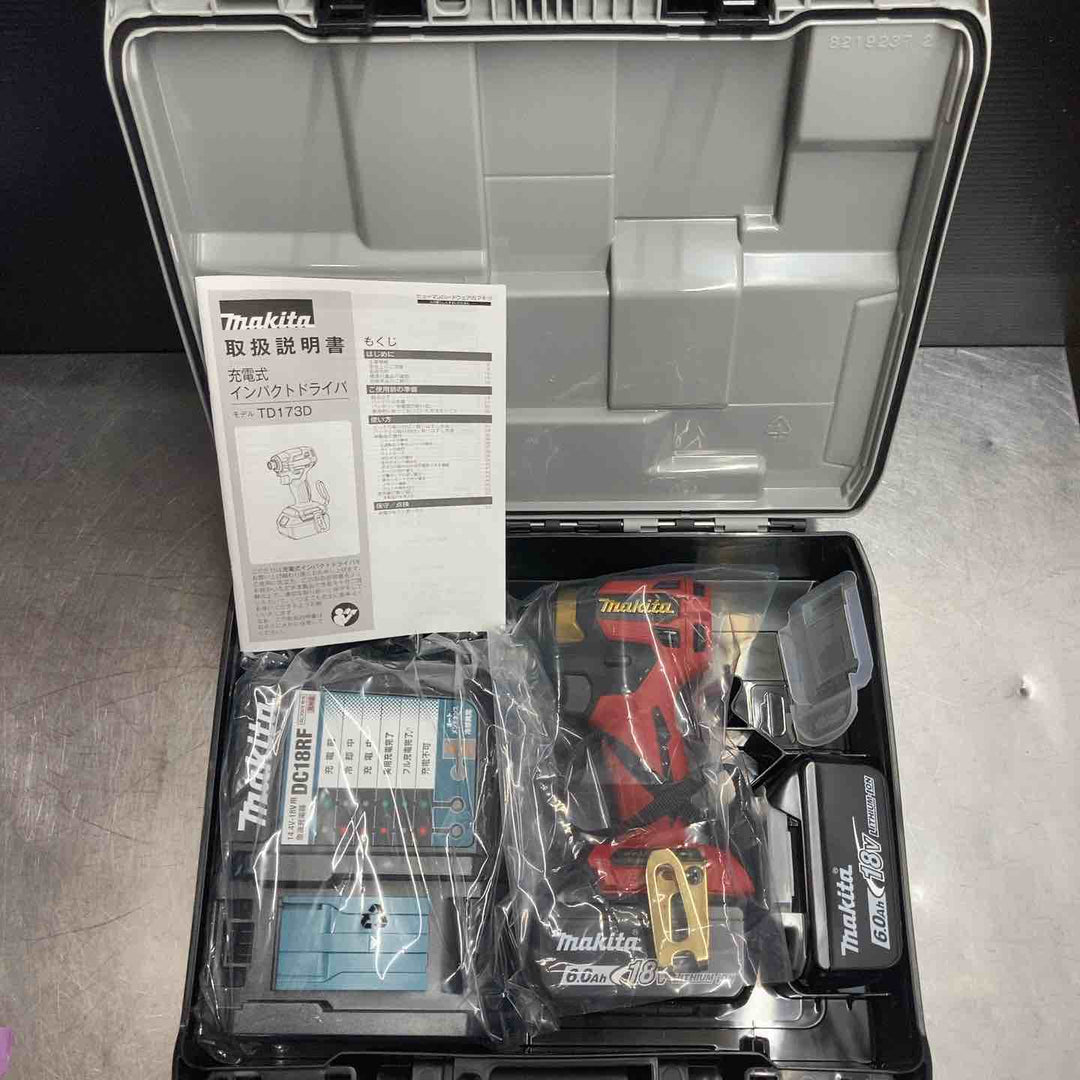 【未使用品】マキタ(makita) コードレスインパクトドライバー TD173DGXPR プレミアムレッド 20周年記念限定カラー【東大和店】