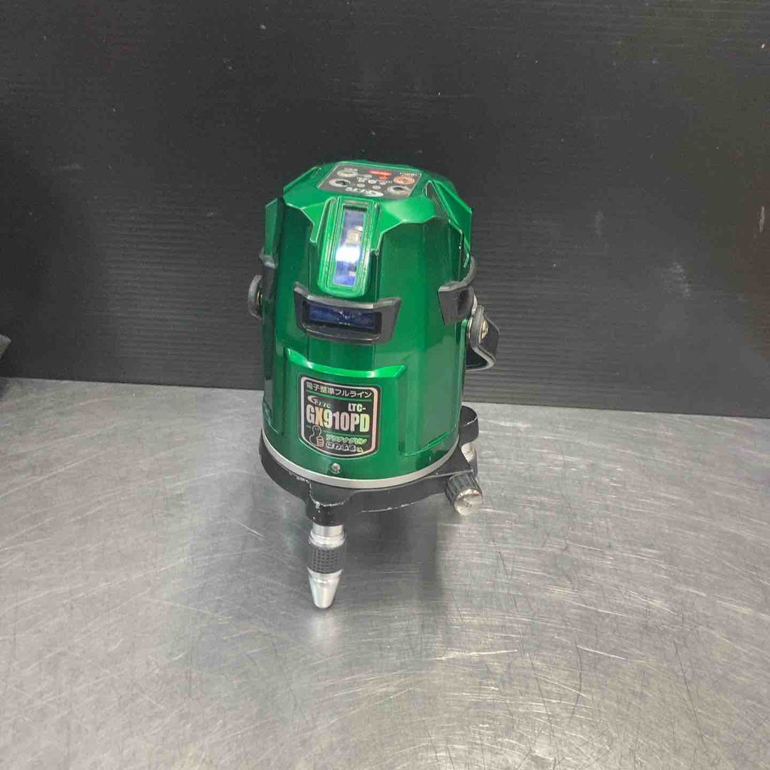 【中古品】 テクノ販売(LTC) グリーンレーザー墨出し器 GX910PD 受光器付属 水平/垂直 グリーンライン レベル 水平器 【東大和店】