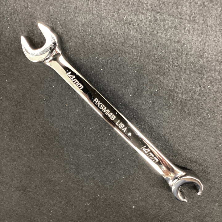 スナップオン(Snap-on) オープンエンドフレアナットレンチ 14mm 14mm RXSM14B フレア側のみ15°オフセット付  【越谷店】