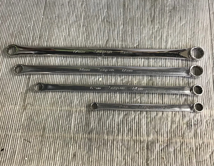 スナップオン(Snap-on) ロングストレートメガネレンチ 4本セット XDHSFM1012 XDHM1214 XDHFM1417 XDHFM1719【中古品】