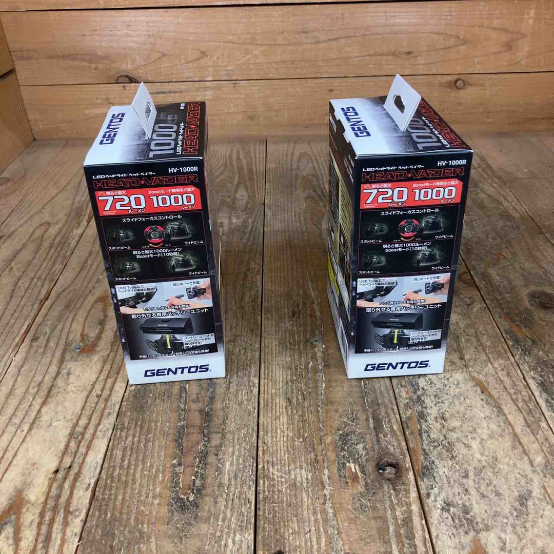 ジェントス(GENTOS) ヘッドライト ヘッドベイダー HV-1000R 計2点【所沢店】
