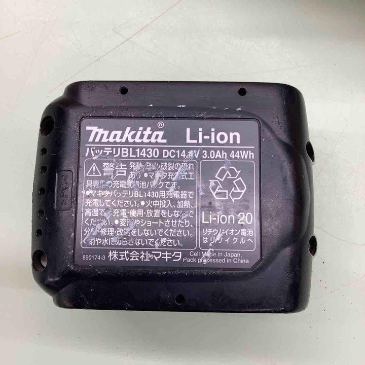 ◇マキタ(makita) コードレスクリーナ CL140FDZW バッテリー1個付き BL1430 156回 10％放電  ストレートパイプ欠品 【越谷店】