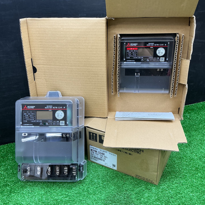 三菱電機 電力管理用計器 M2PM-S34R 3P3W 200V 120A 50Hz 2箱セット 使用電力量 計測 開封済み まとめ セット 【電材館越谷店】