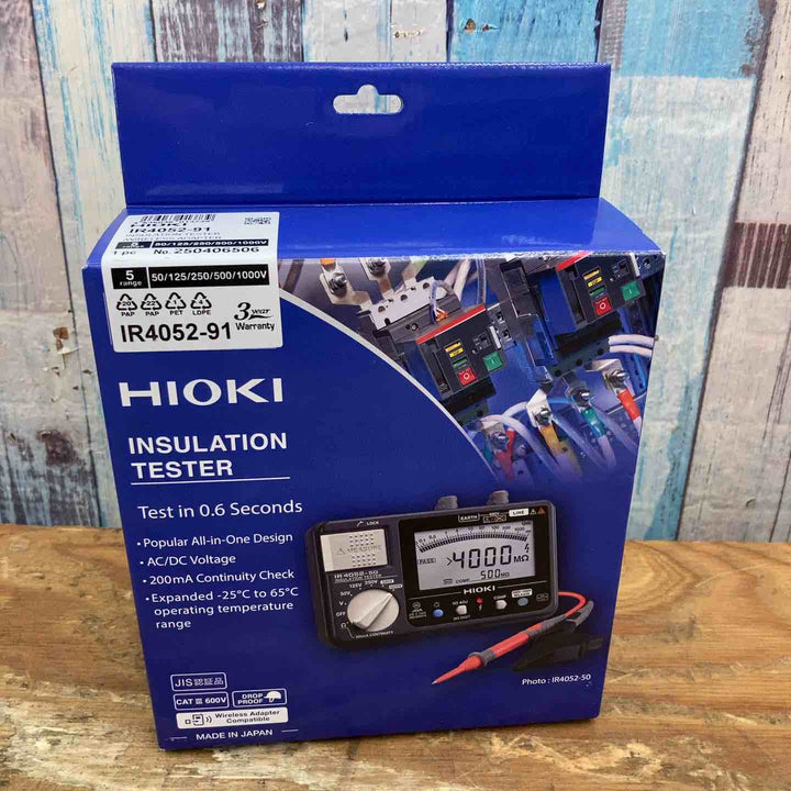□日置電機(HIOKI) 絶縁抵抗計 IR4052-91【柏店】