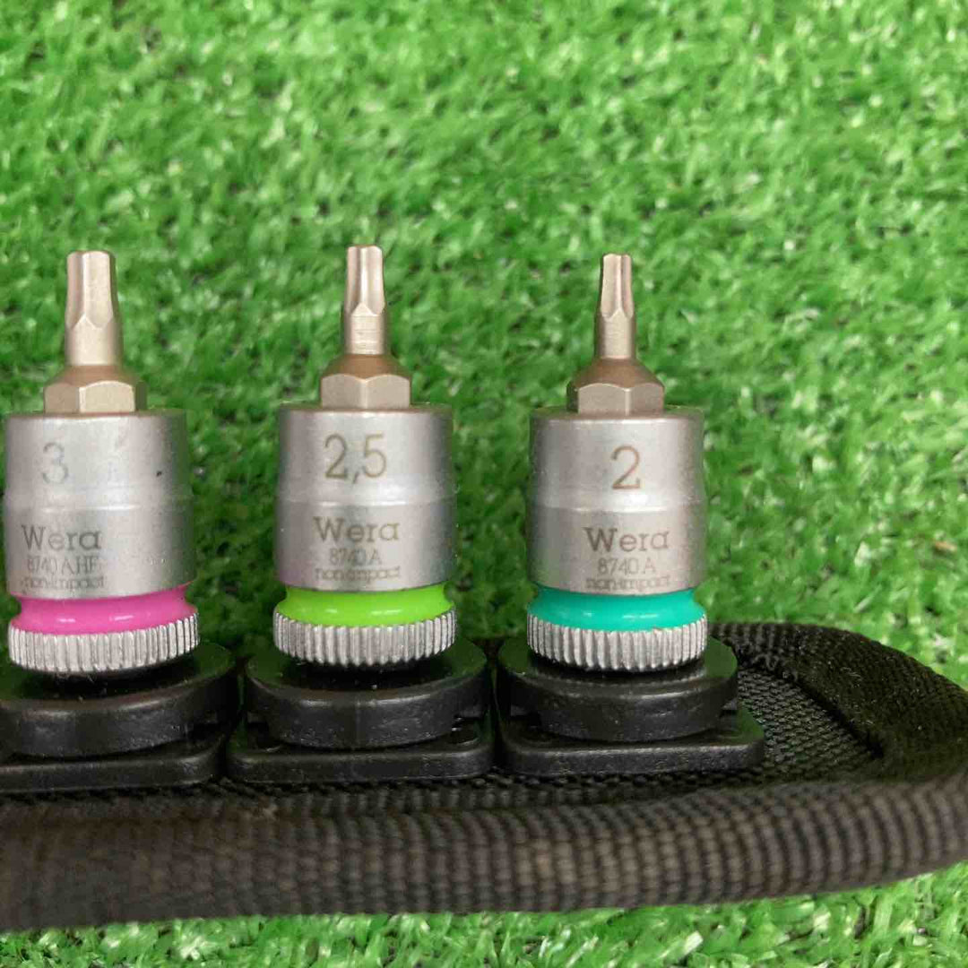 【中古美品】 ヴェラ/Wera 六角ビットソケットベルトセット Zyklop Hex-Plus 保持機能 1/4"差し込み 8点セット 【鴻巣店】