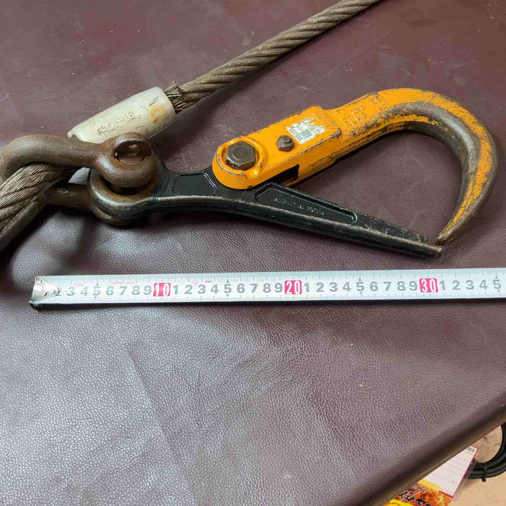 【中古品／店頭受取り限定】 スーパーツール(SUPERTOOL) 吊りクランプ SLH2 ワイヤー付 ウインチ ホイスト 【東大和店】
