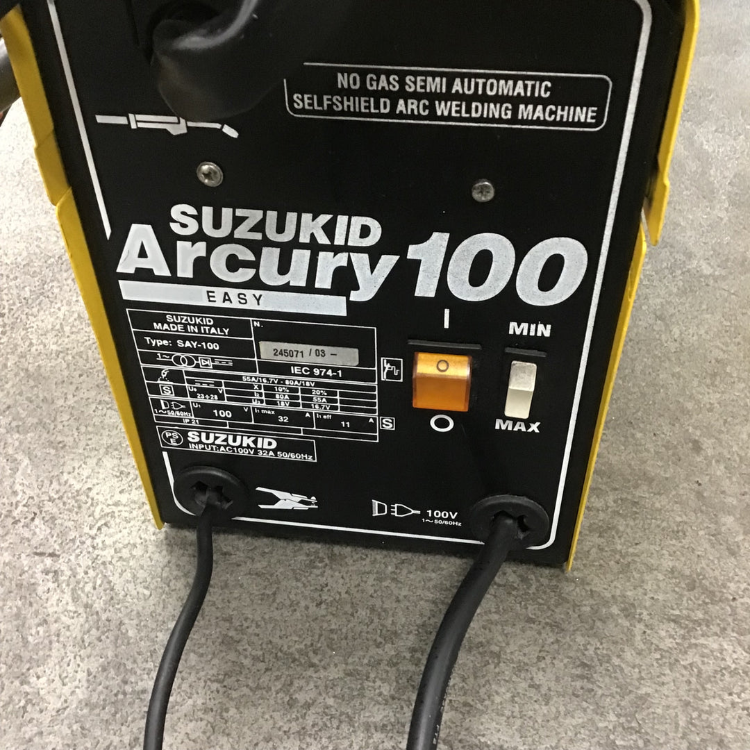 〇スズキッド(SUZUKID) ノンガス半自動電気溶接機 SAY-100 Arcury100 アーキュリー100【川崎店】