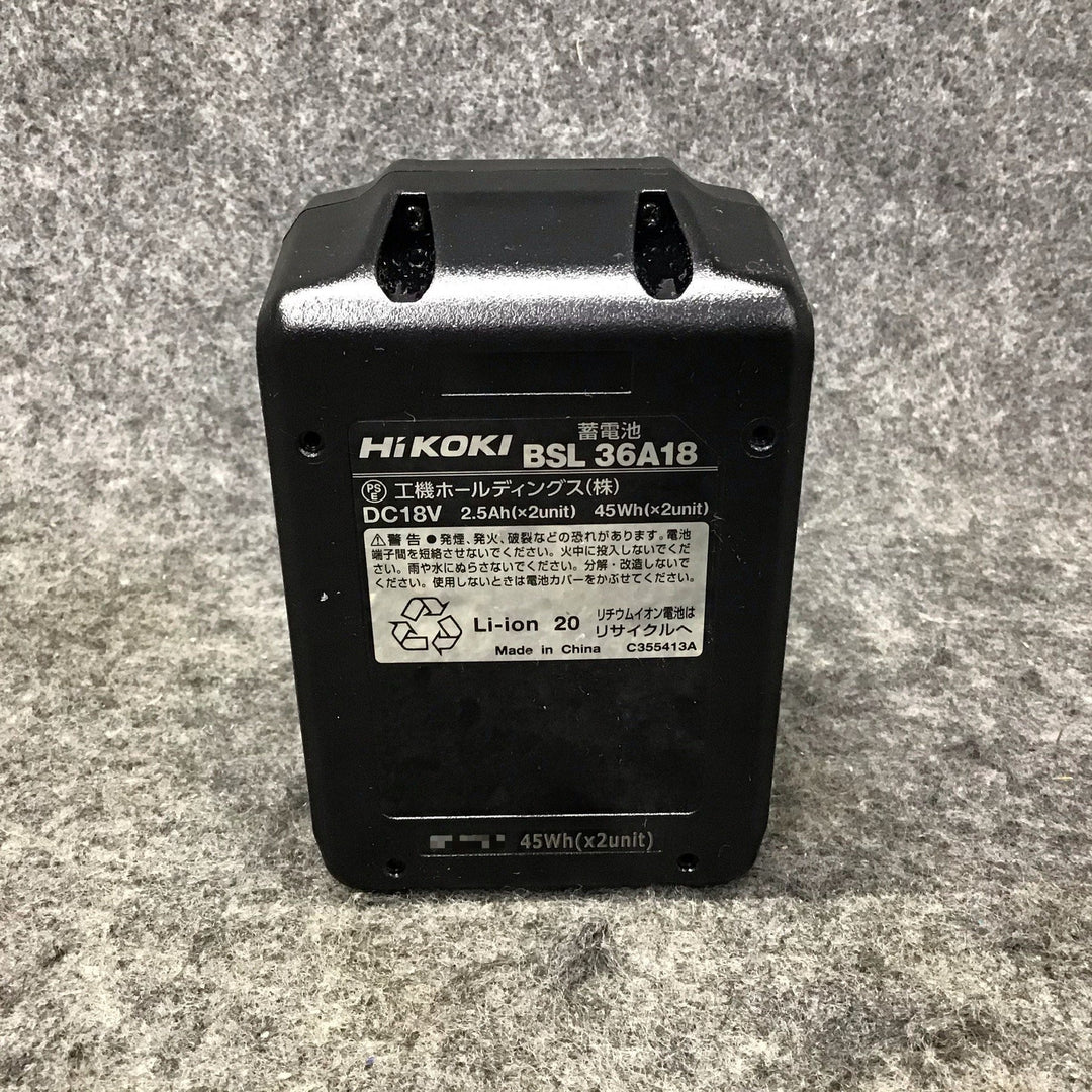 ★ハイコーキ(HIKOKI ※旧:日立工機) リチウムイオンバッテリー 36V/2.5Ah BSL36A18【柏店】