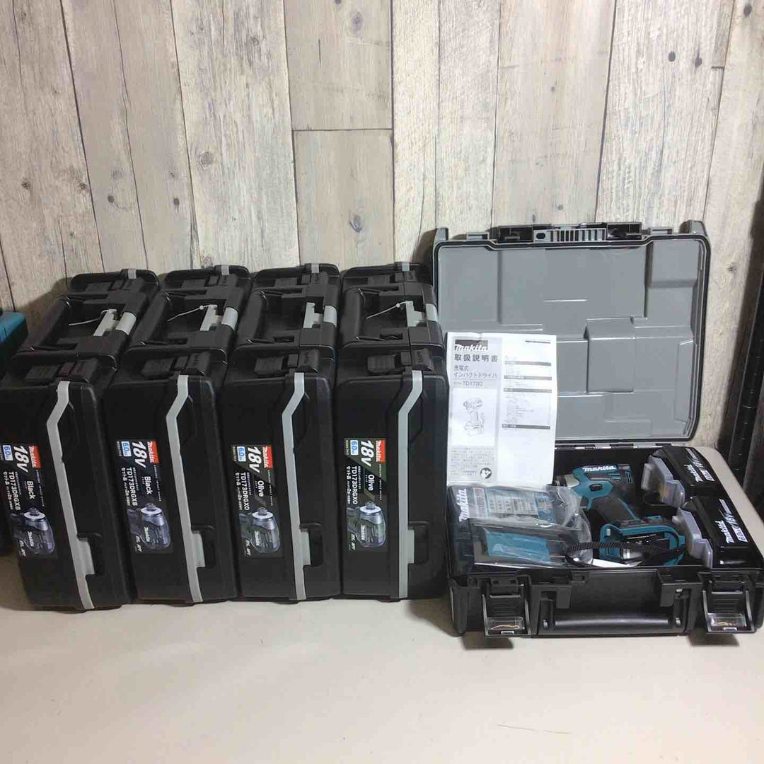 【未使用品】 マキタ makita コードレス インパクトドライバー TD173DRGX TD173DRGXB TD173DRGXO 5台 インパクト 青 ブルー 黒 ブラック オリーブ 【戸田店】