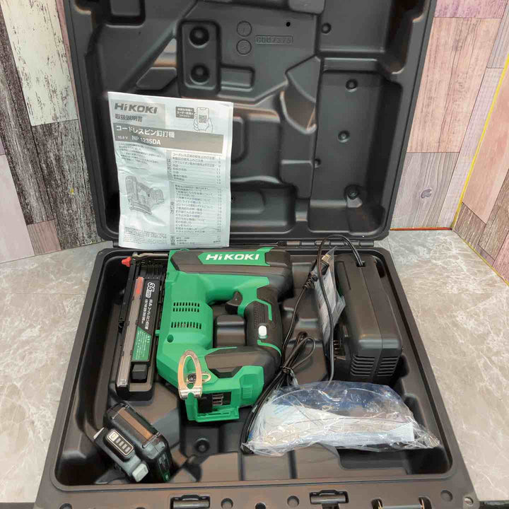 HiKOKI(ハイコーキ) 10.8V 充電式ピン釘打機 4.0Ah蓄電池1個・急速充電器・ケース付 NP1235DA(LS)【八潮店】