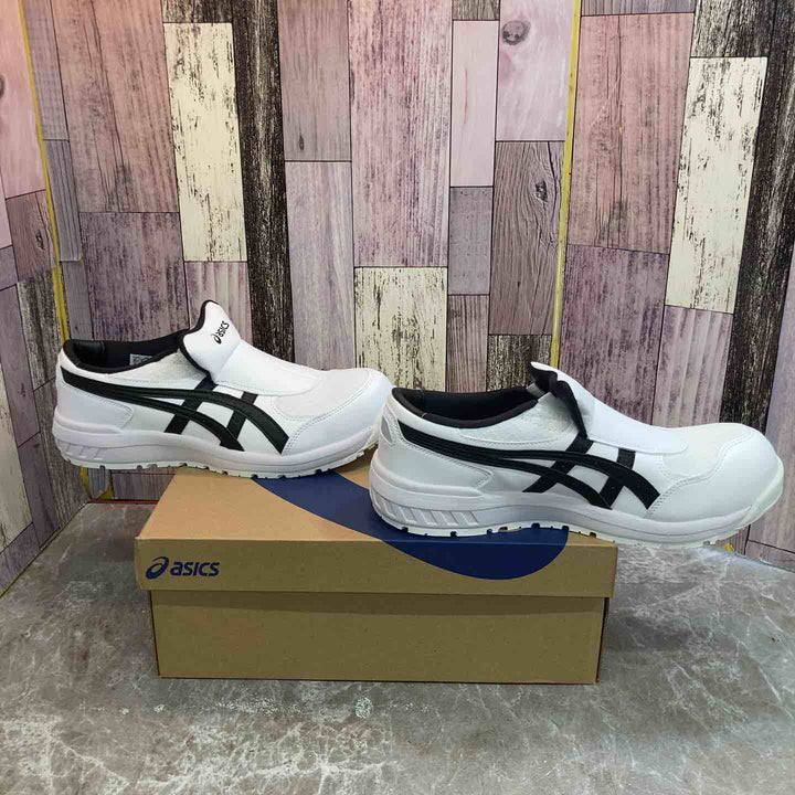 【未使用品】アシックス ASICS 安全靴 WINJOB CP211 SLIP-ON 26.5cm WHITE/BLACK【八潮店】