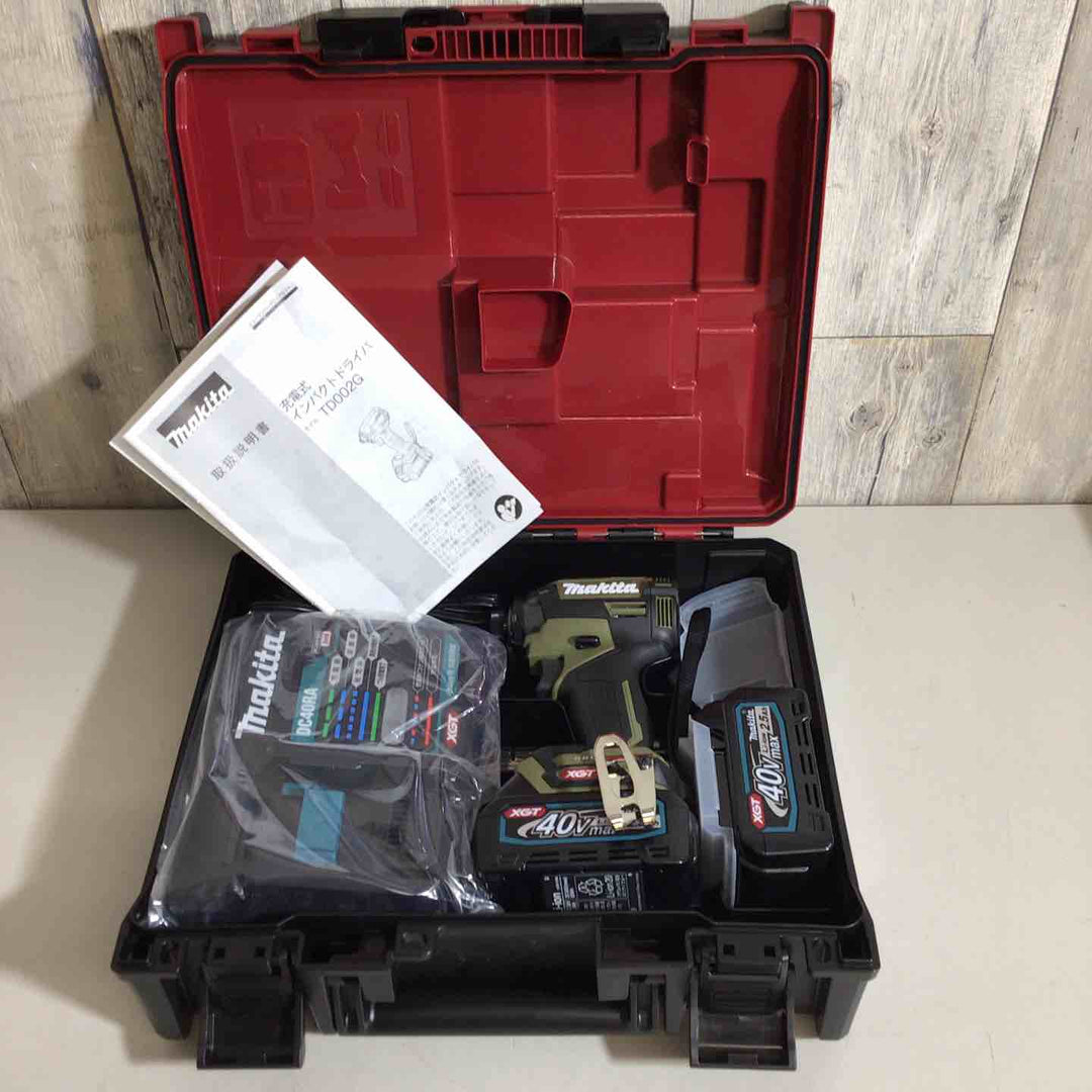 【未使用品】マキタ(makita) TD002GRDXO 40Vmax 充電式インパクトドライバ オリーブ×2、ブラック、イエロー、ブルー5台セット【戸田店】