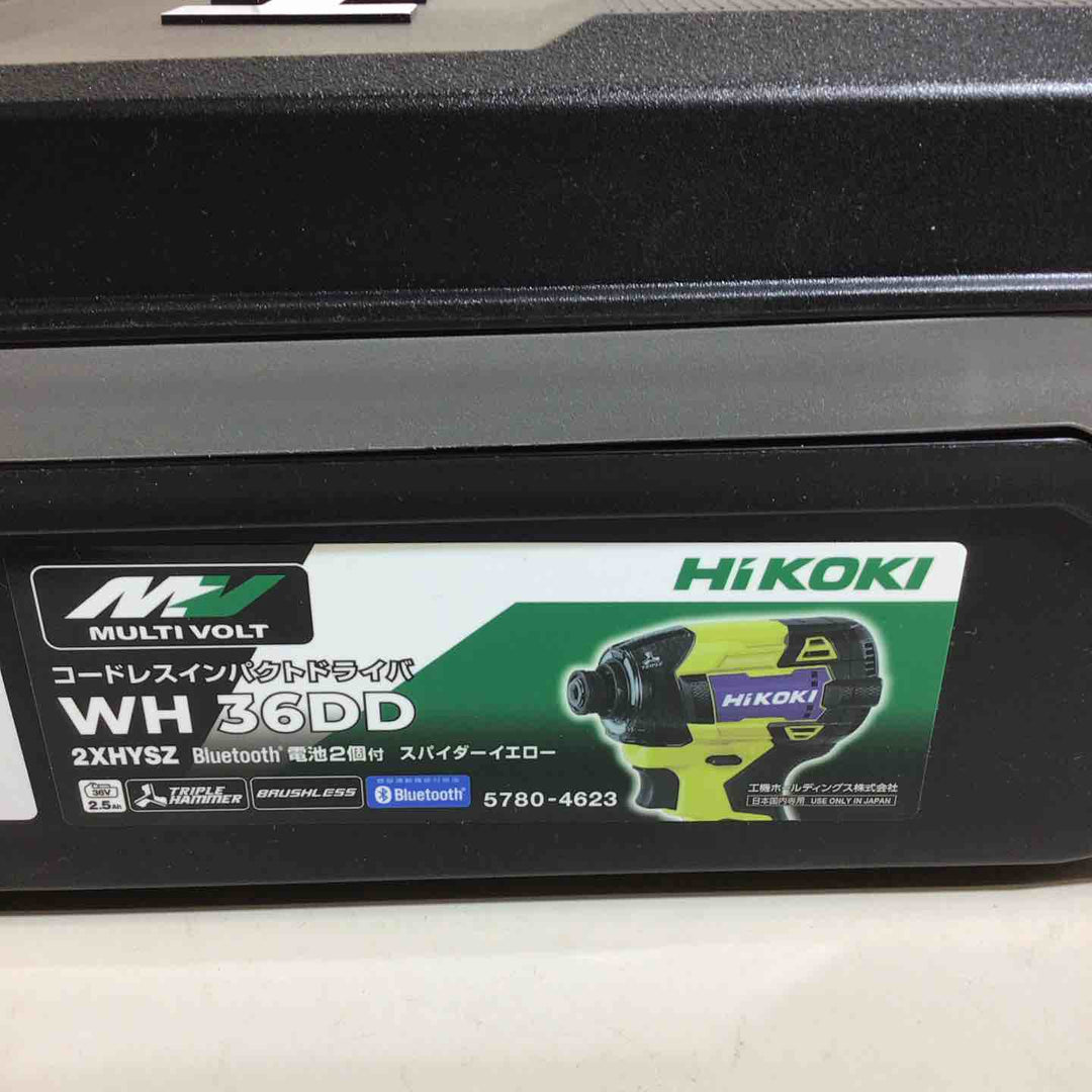 ★ハイコーキ(HIKOKI ※旧:日立工機) コードレスインパクトドライバ スパイダーイエロー WH36DD(2XHYSZ)【戸田店】