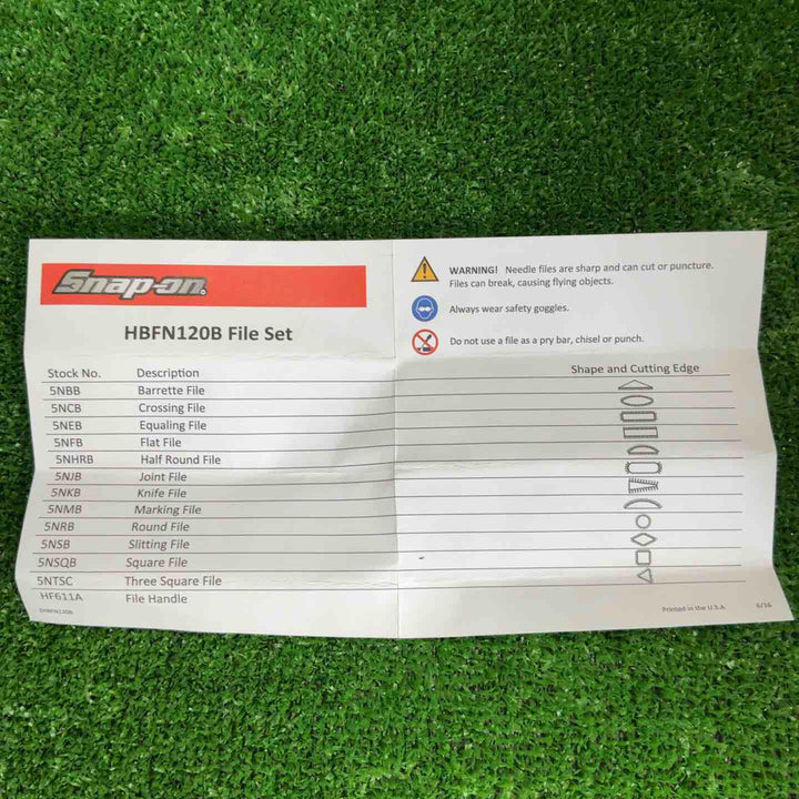 スナップオン snap-on スイスニードルヤスリ　12ピースHBFN120B FILE SET【草加店】