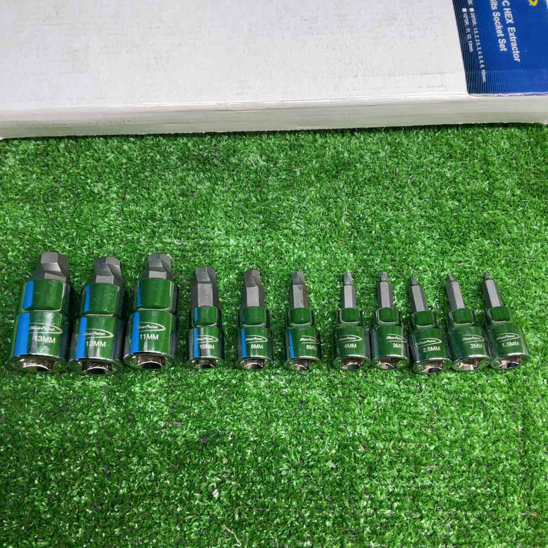 Blue-Point 3/8 1/2 ヘックス エクストラクター ビットソケット 12pcs　STCAEBS12【藤沢店】