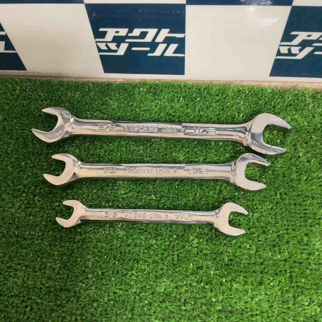 スナップオン(Snap-on) オープンエンドレンチ (3本) VO2022B/1618B/1214B【草加店】