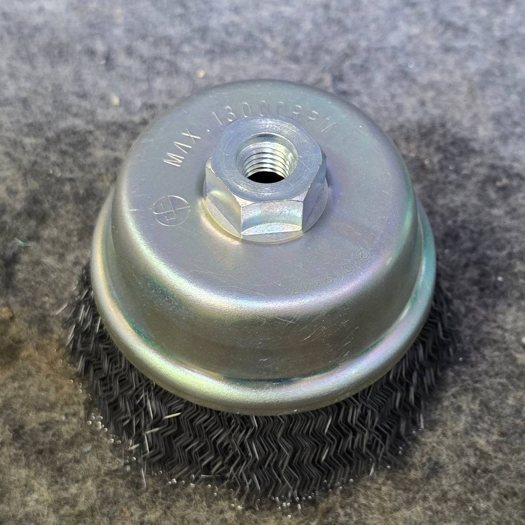 【未使用品】高島産業 ジスクグラインダー100mm用 Φ75mm カップ型 ワイヤーブラシ 10個セット【桶川店】