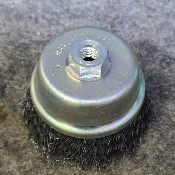 【未使用品】高島産業 ジスクグラインダー100mm用 Φ75mm カップ型 ワイヤーブラシ 10個セット【桶川店】