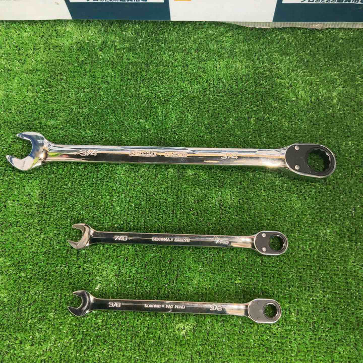 スナップオン(Snap-on) 切替式ラチェットコンビネーションレンチ3本セット【草加店】