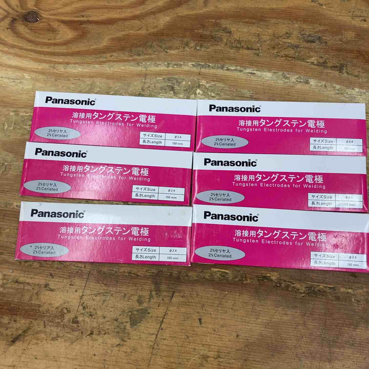 ▼パナソニック 溶接用タングステン電極 YN24C2S サイズφ2.4 長さ150㎜ 6パックセット【柏店】