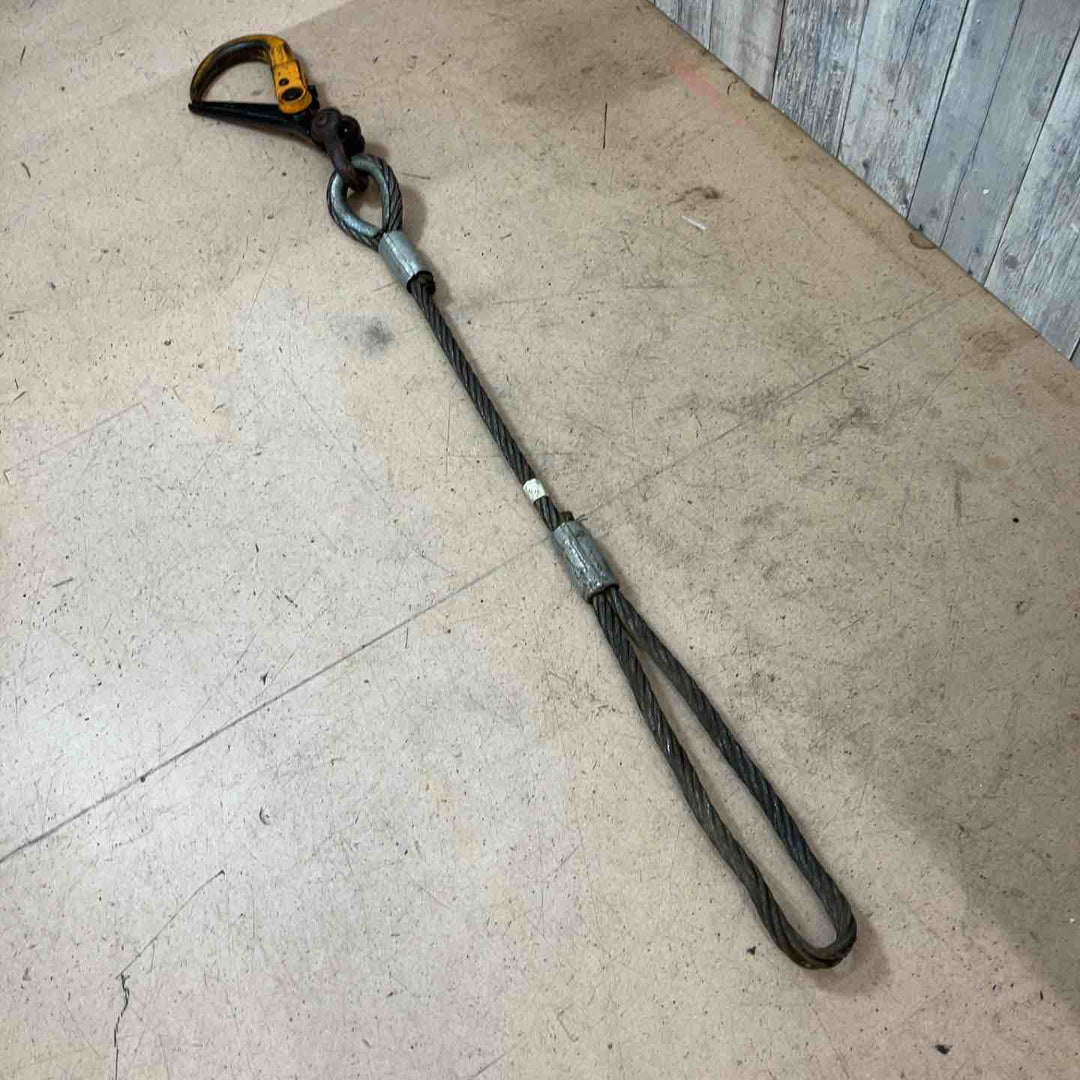 【中古品／店頭受取り限定】 スーパーツール(SUPERTOOL) 吊りクランプ SLH2 ワイヤー付 ウインチ ホイスト 【東大和店】