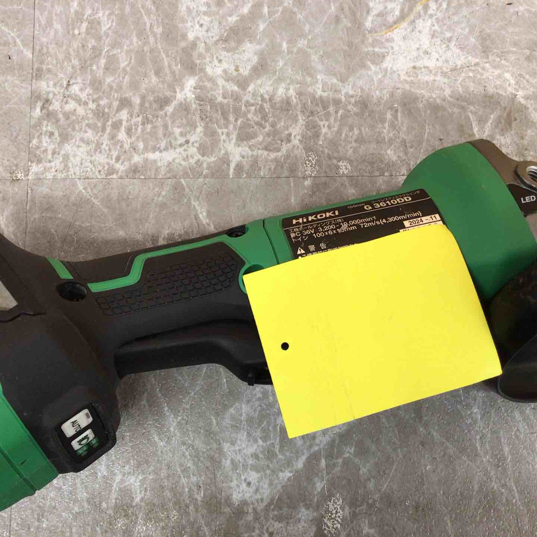 ★ハイコーキ(HIKOKI ※旧:日立工機) 100mmコードレスディスクグラインダ G3610DD(2XPZ)【八潮店】