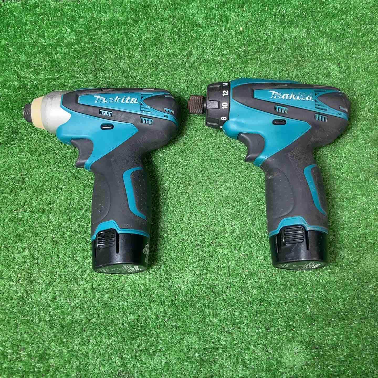 中古品】◇充電式インパクト×2点＆充電式ドライバードリル×2点 (10.8V1