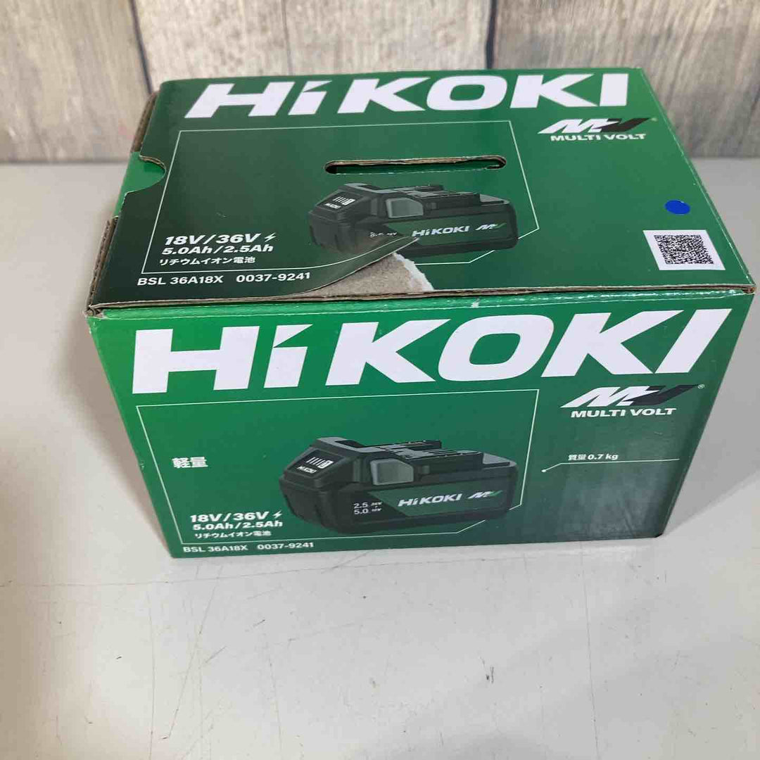 ★ハイコーキ(HIKOKI ※旧:日立工機) リチウムイオンバッテリー 36V/2.5Ah BSL36A18X 化粧箱破れ有【戸田店】