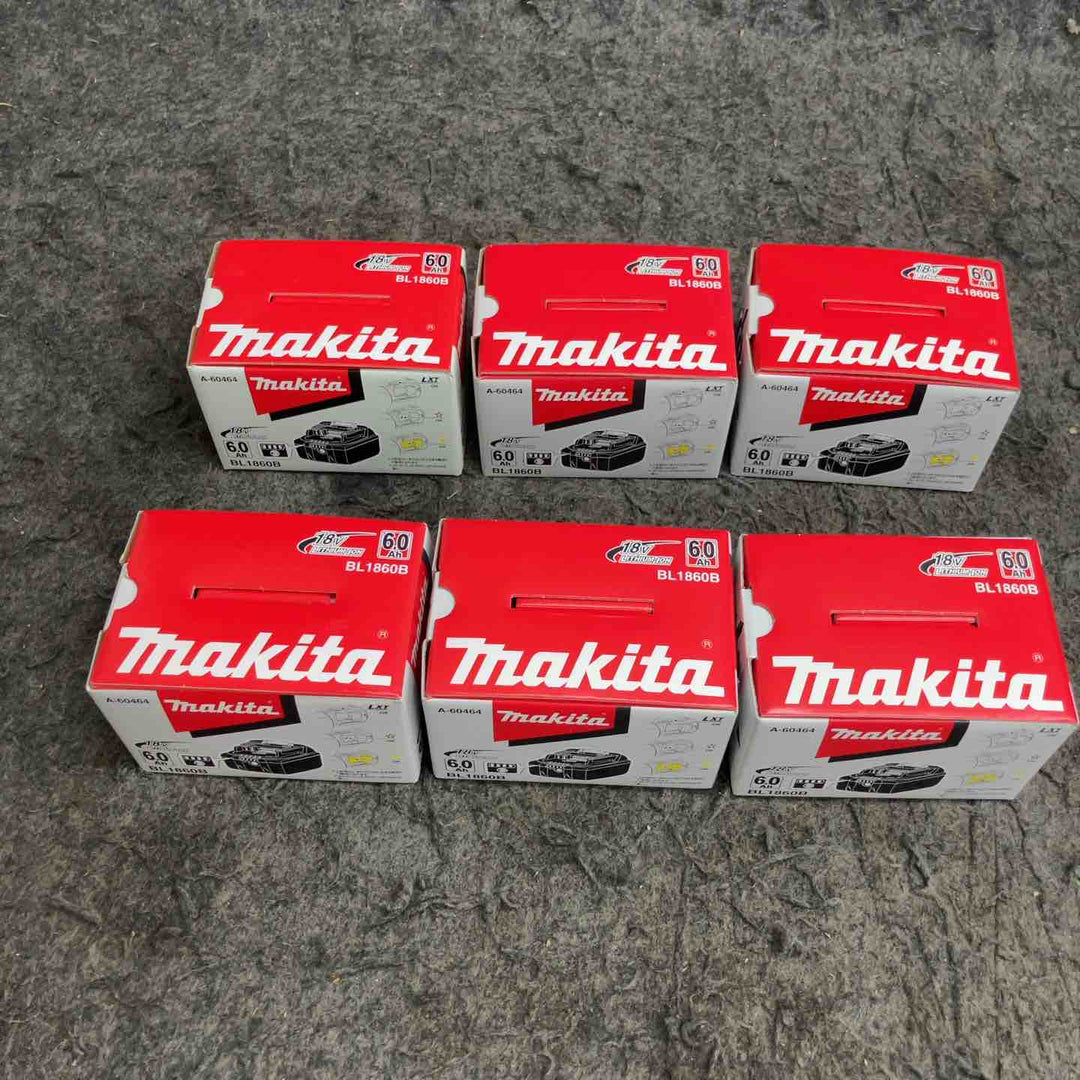 マキタ(makita) リチウムイオンバッテリー 18V/6.0Ah BL1860B まとめ売り 計6点【鴻巣店】