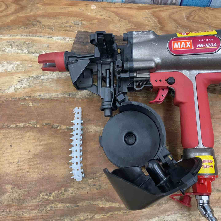 ◇マックス(MAX) 高圧コンクリート用エア釘打ち機 HN-120A グリップに落とせない汚れあり【柏店】
