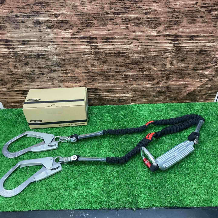 ツヨロン(TSUYORON) フルハーネス用 ツインランヤード THL-2-NV93SV-21KS-BK-2R23-BX 新規格 墜落制止用器具【川越店】