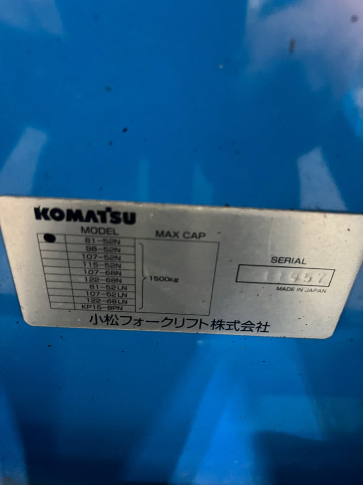 【店頭受取り限定】コマツ(KOMATSU) ハンドパレット 81-52N 1500kg【川口店】