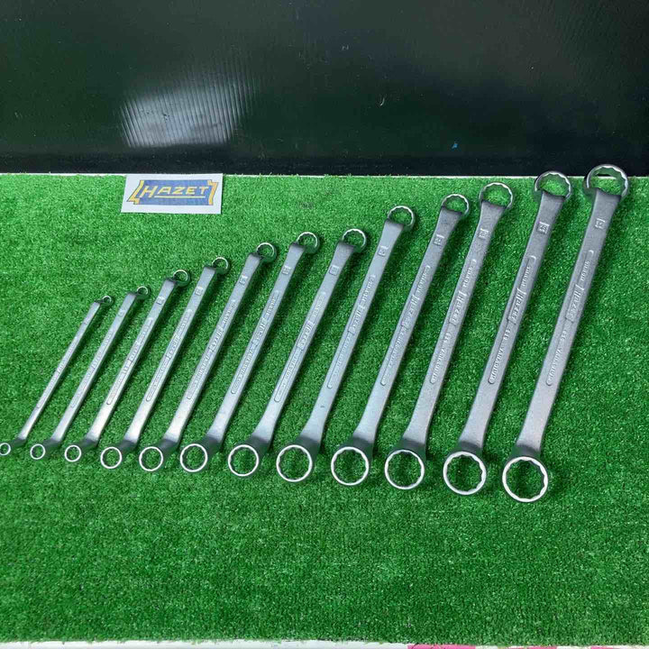 【美品】ハゼット(HAZET) ダブルボックスエンドレンチ(オフセットメガネ) 12本組 630 6mm-32mm【岩槻店】