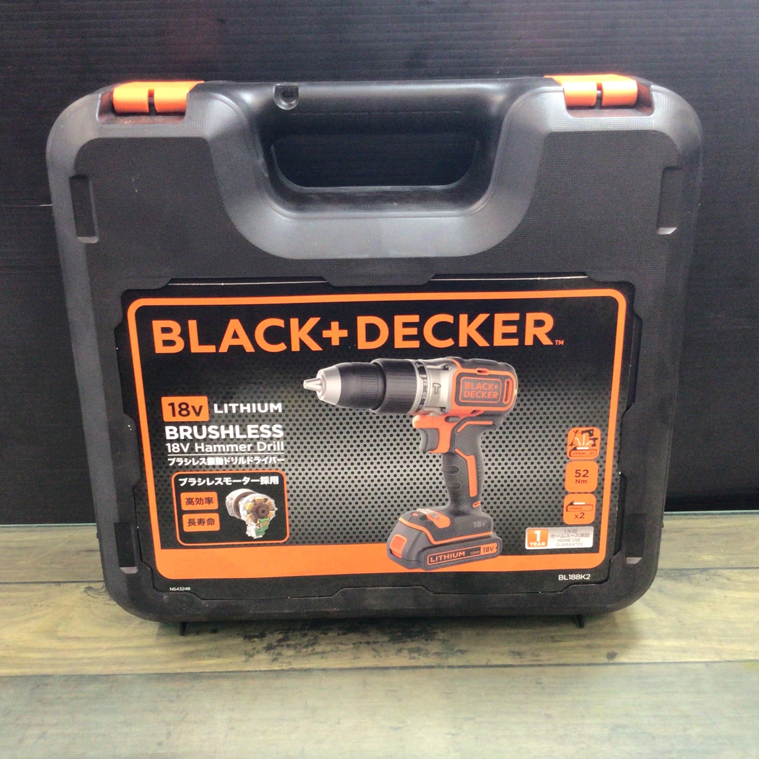 公式 dショッピング ブラック＆デッカー 18Vブラシレス振動ドリルドライバー BLACK+DECKER BL188K2-JP 返品種別B 