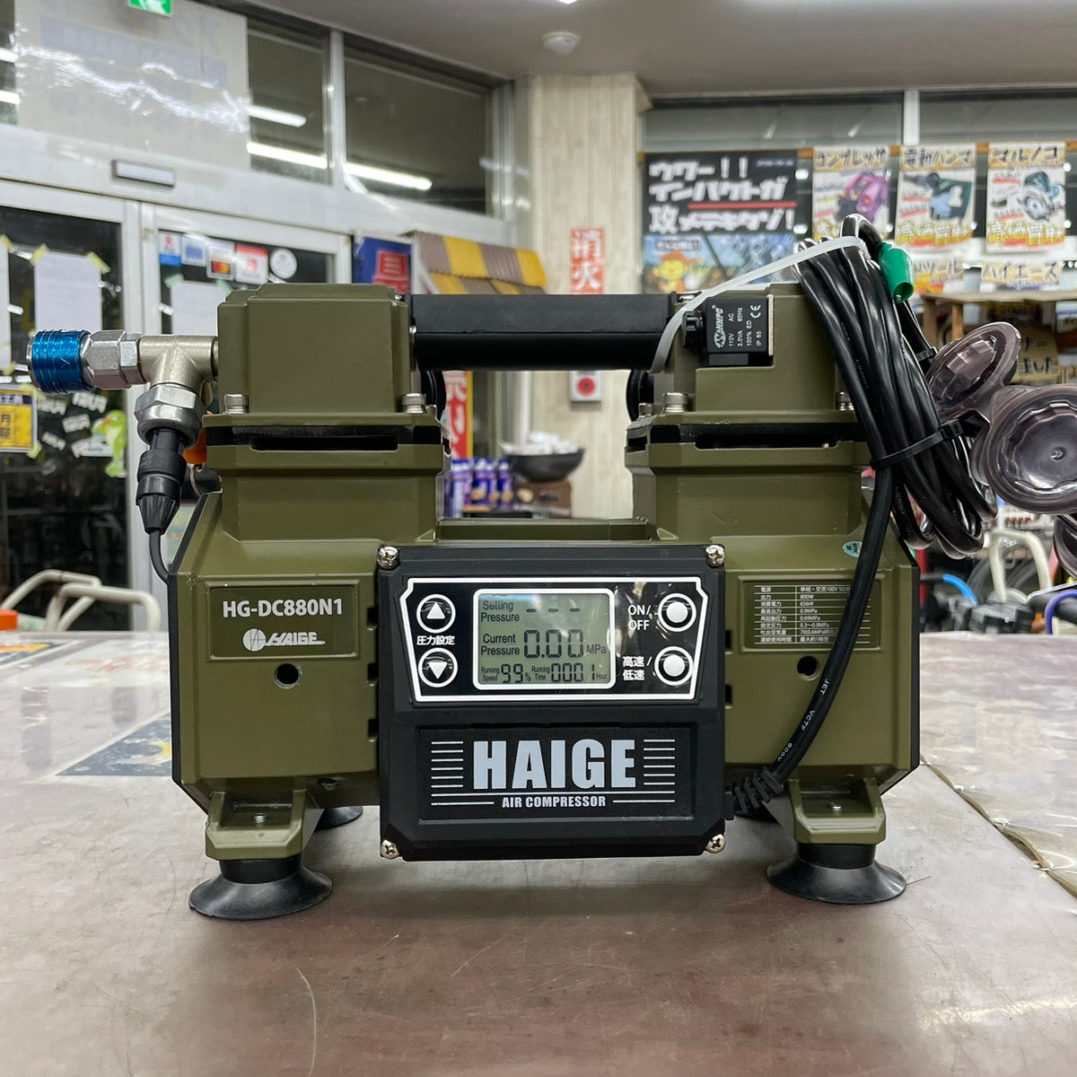 中古品】ハイガー エアコンプレッサー HG-DC880N1【動作確認済】【柏店