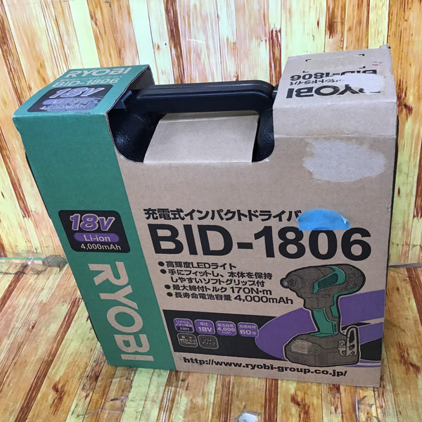 〇リョービ RYOBI コードレスインパクトドライバ BID-1806【草加店】